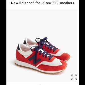 New Balance for JCrew red and blue 620 sneakers